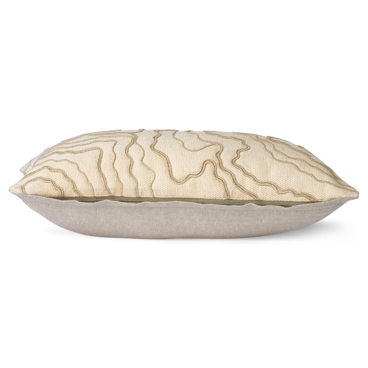 Stitched lines cushion 30x50 cm cream-natureal – image 3