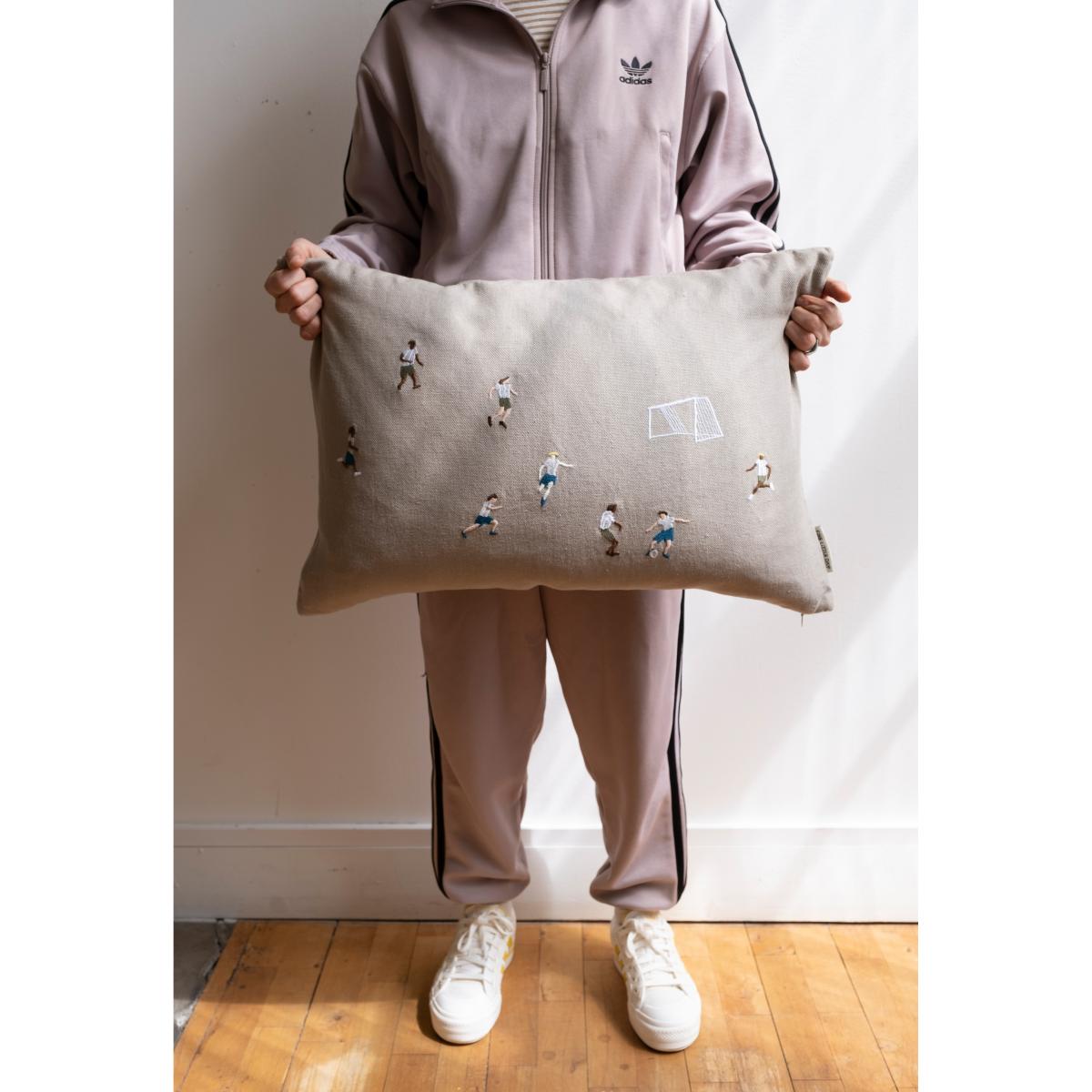 Soccer footboll pillowcase 58x38 cm Mix-nature – image 3