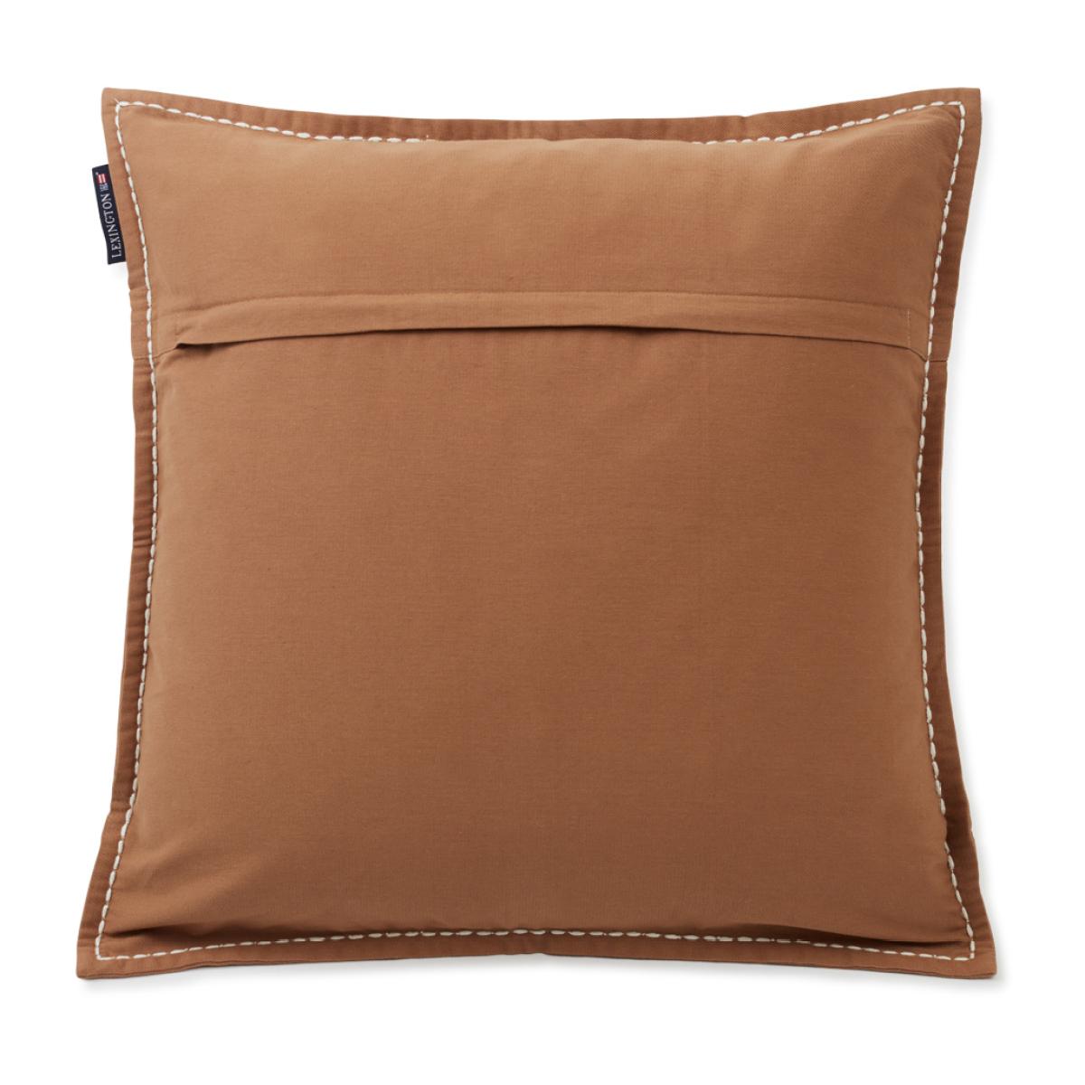 Cotton Twill Logo Message pillowcase 50x50 Dark beige – image 2