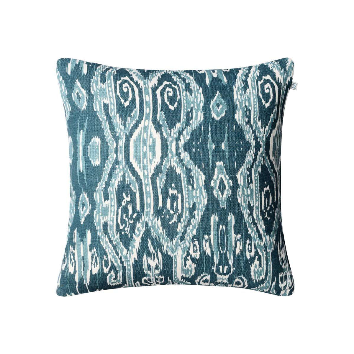 Ikat Madras cushion cover 50x50 cm Palace blue-heaven blue – image 1
