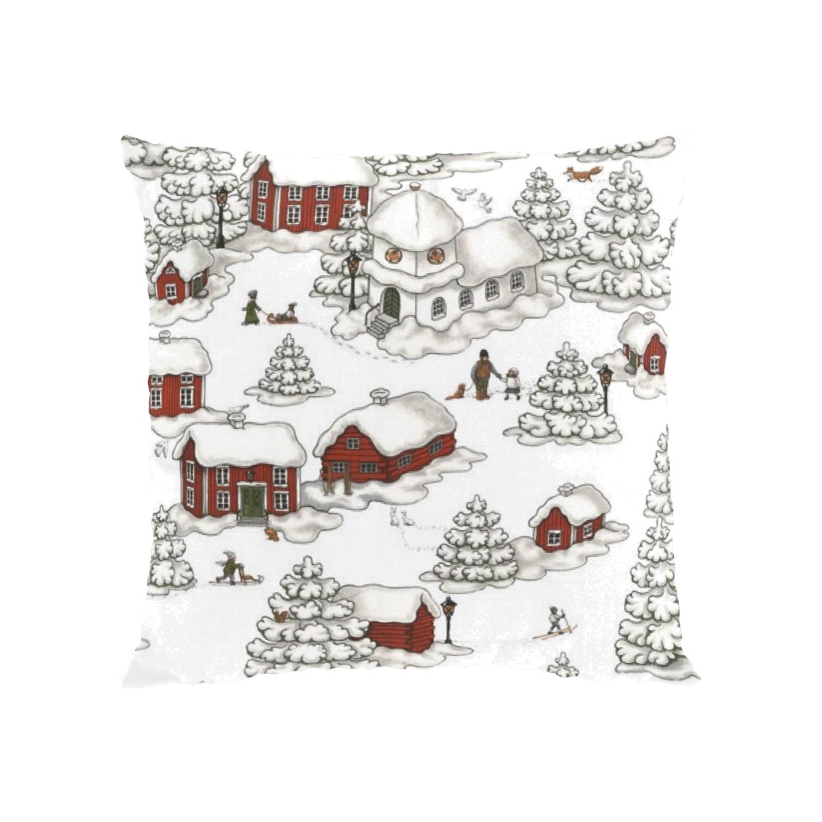Timmerbyn pillowcase 47x47 cm Off white-grey-red – image 1
