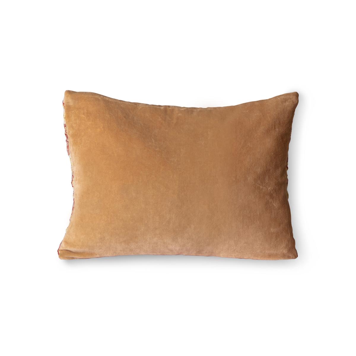 Floral cushion 30x40 cm burgundy-yellow – image 2