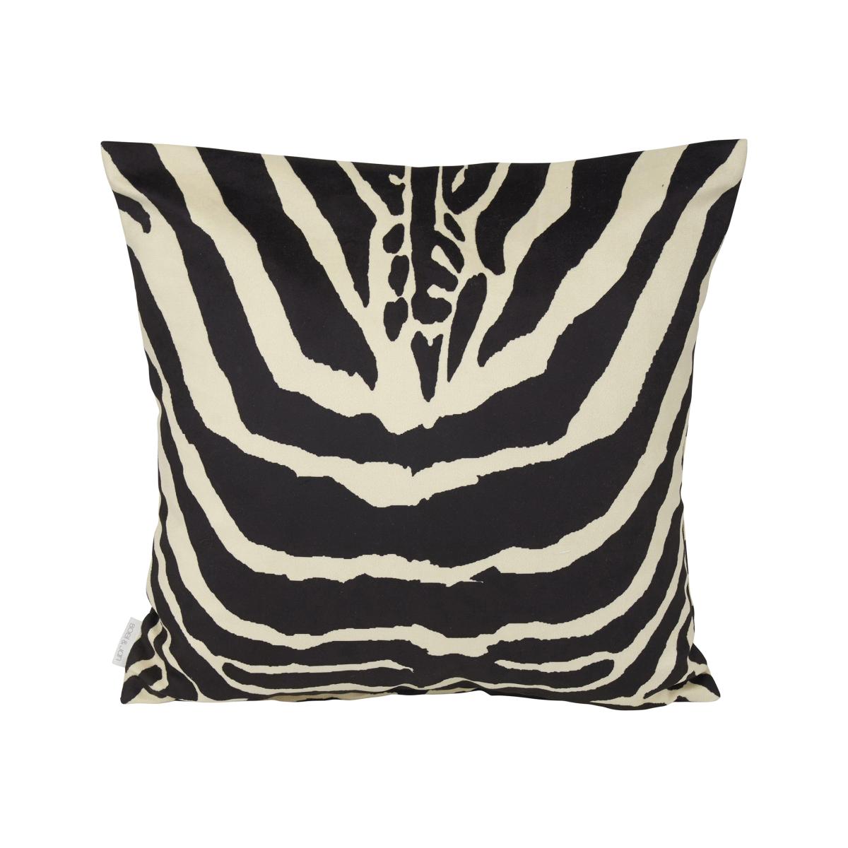 Safari Zebra cushion cover 60x60 cm black-white – image 1