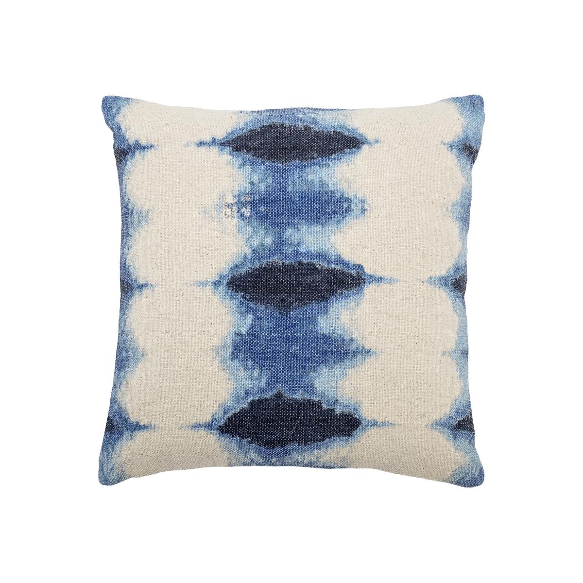 Bloomingville cotton cushion 45x45 cm Blue-white – image 1