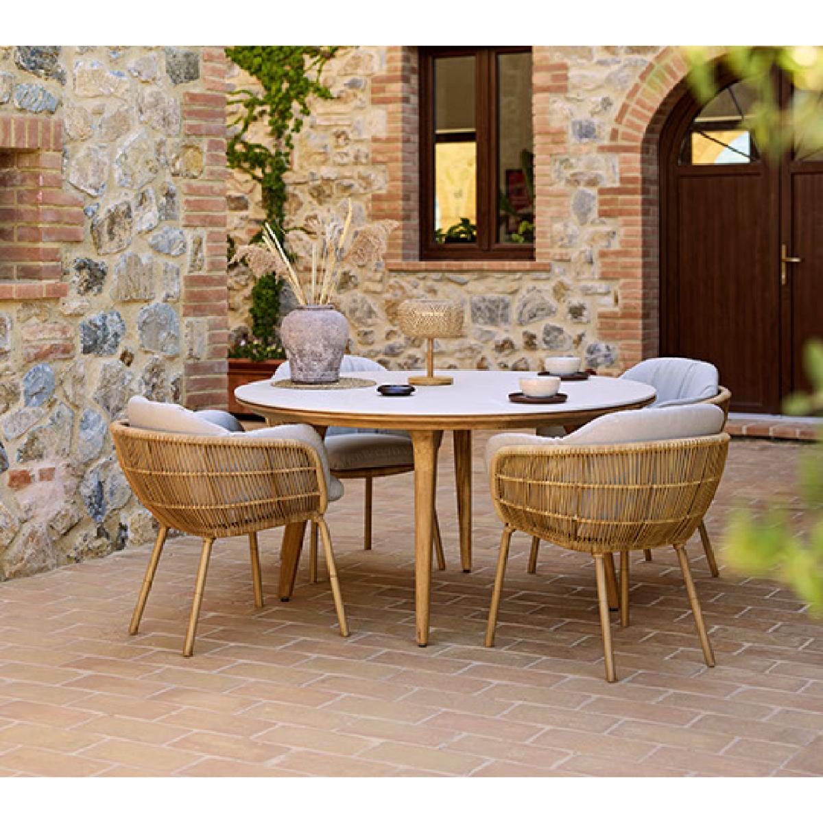 Cane-line Stay chair cushion set Sand (Natté) – image 3