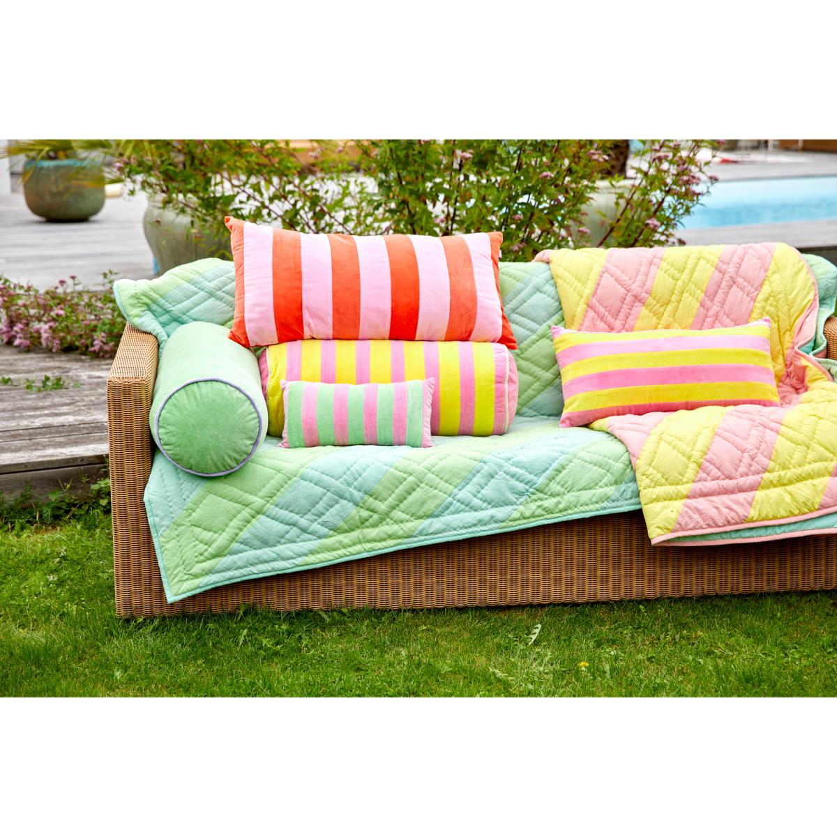 Rice cushion 20x40 cm Pink-green – image 2