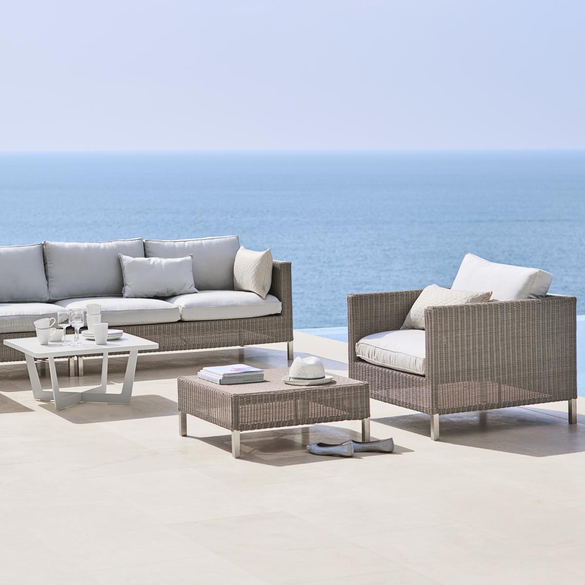 Cane-line Connect armchair weave Taupe cushion set Cane-Line Natté taupe – image 4