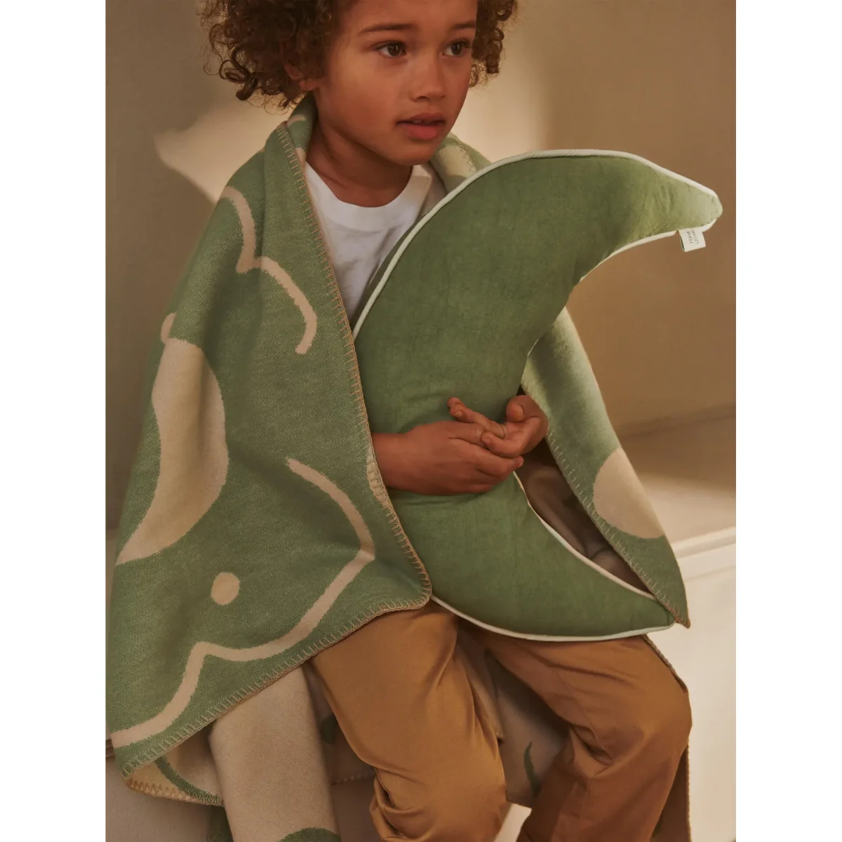 Ferm Living Moon cushion Tea green 31x8x47 cm – image 2