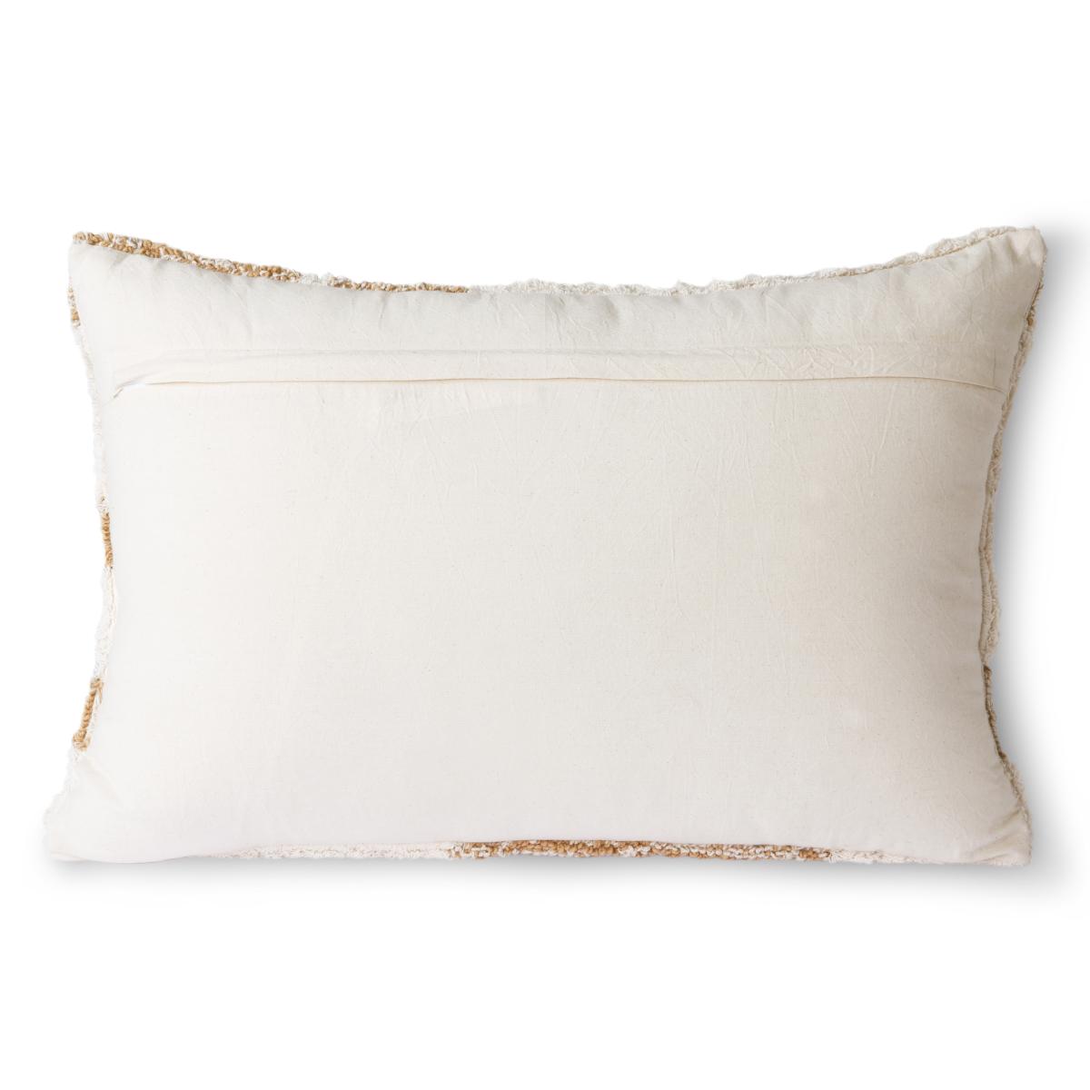 Fluffy cushion 35x55 cm white-beige – image 2