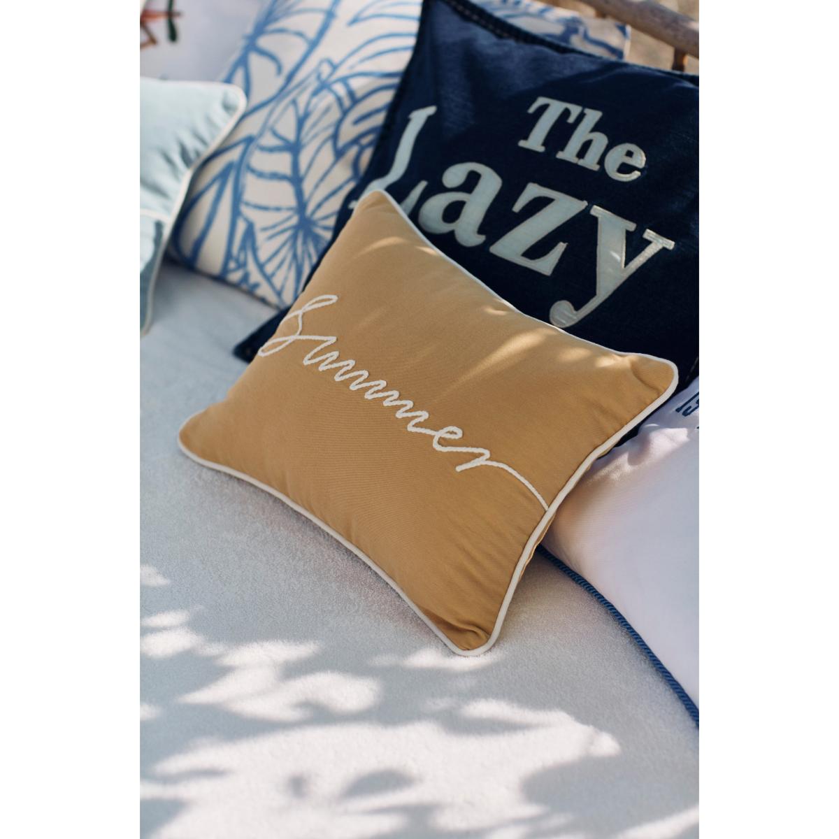 Lazy Days Denim Twill Cotton pillowcase 50x50 cm Denim blue – image 5