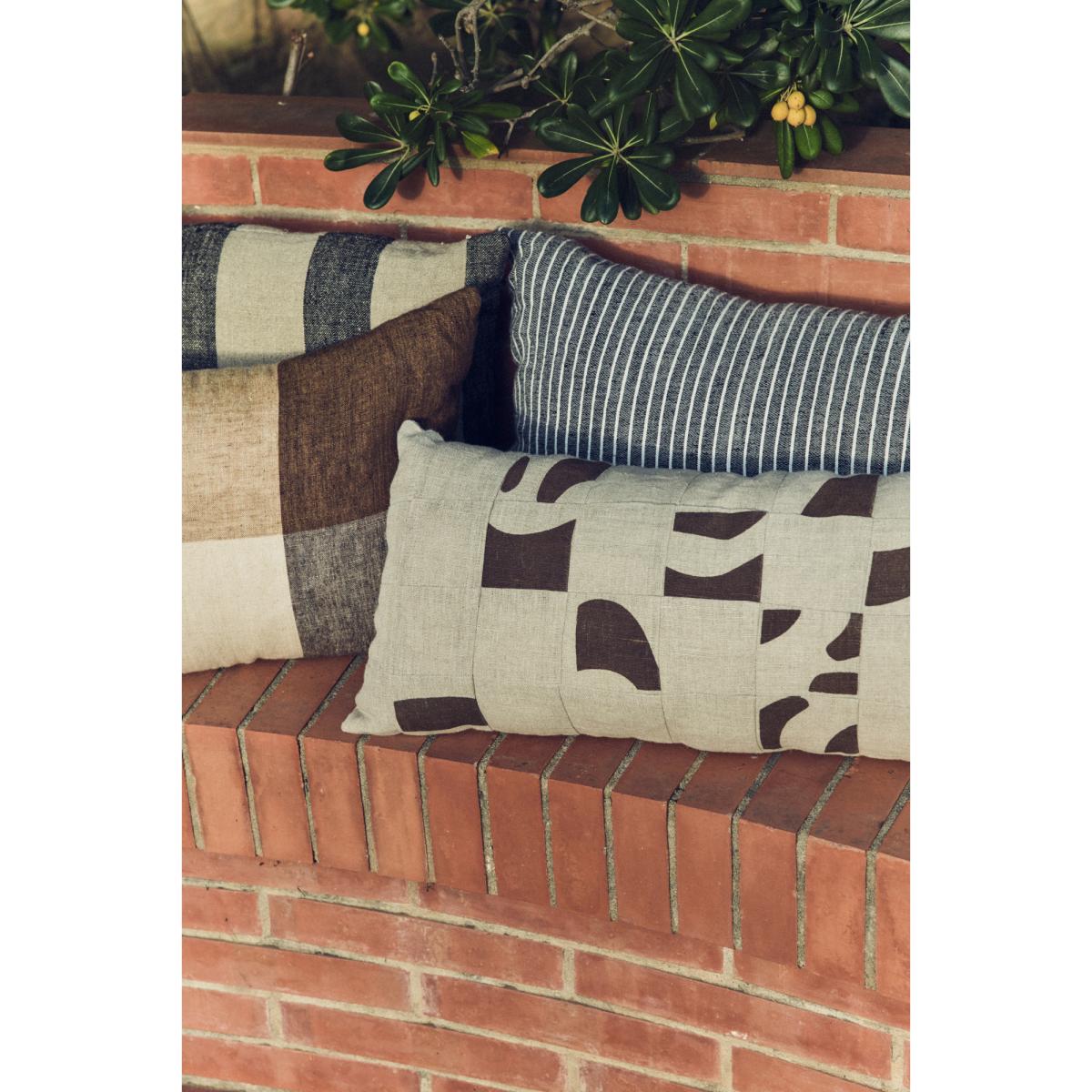 HKliving Natural patched cushion 30x70 cm Beige – image 2