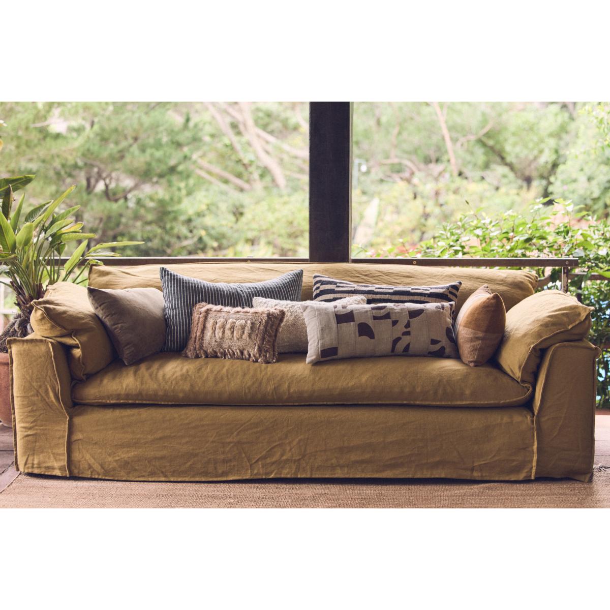 HKliving Natural patched cushion 30x70 cm Beige – image 3