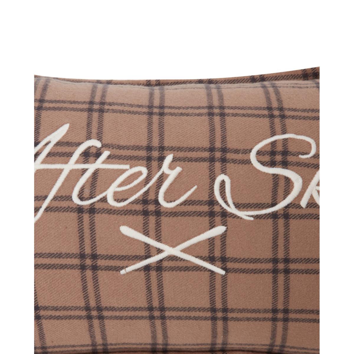 Lexington After Ski Checked Cotton Flannel cushion 30x50 cm Beige-dark grey – image 3