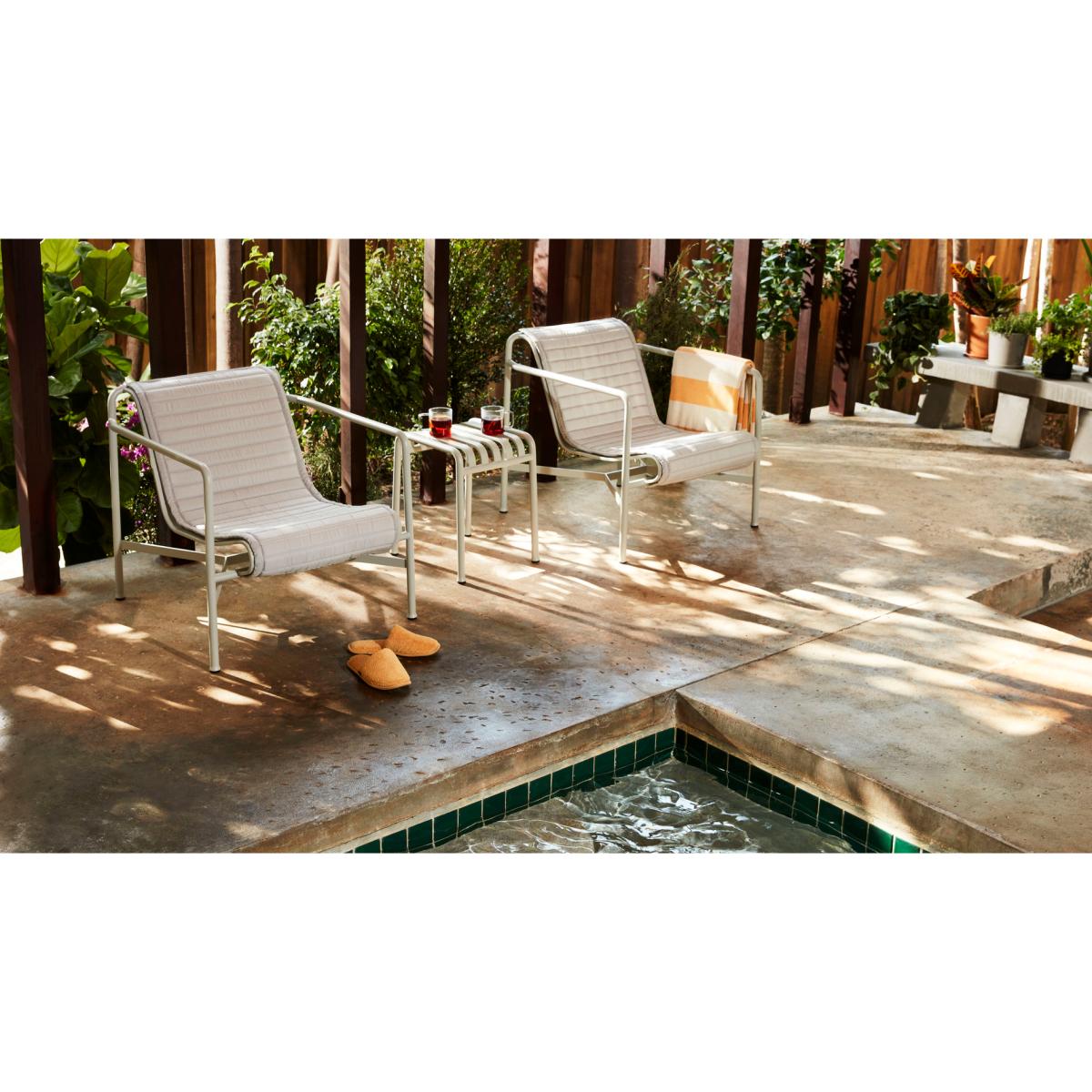 HAY Palissade Quilted cushion Sky grey for lounge chair low – image 2