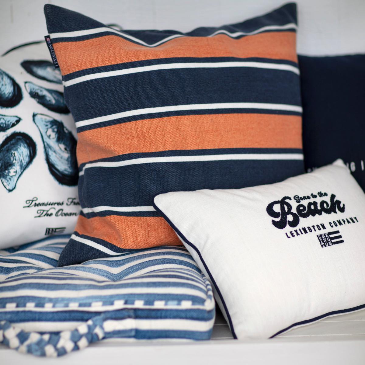 Mussels Twill pillowcase 50x50 cm White-blue – image 2