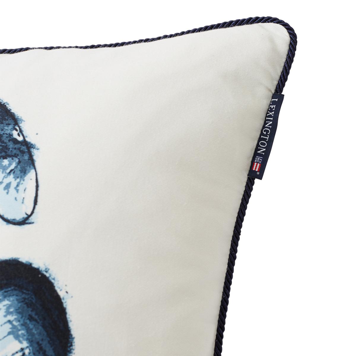 Mussels Twill pillowcase 50x50 cm White-blue – image 5