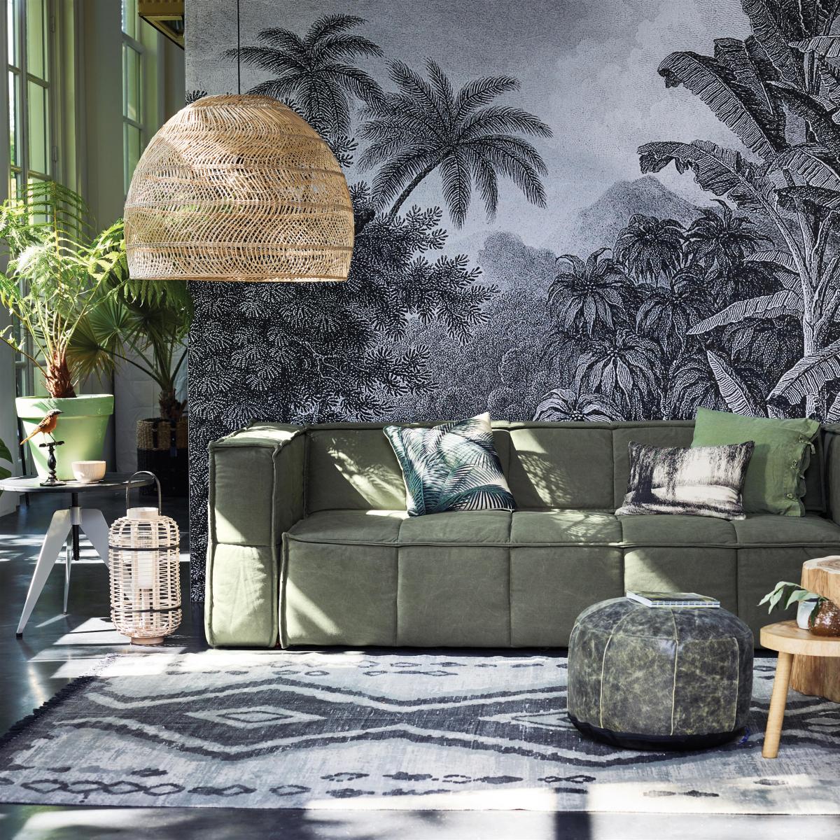 Palm leaves cushion 45x45 cm – image 2