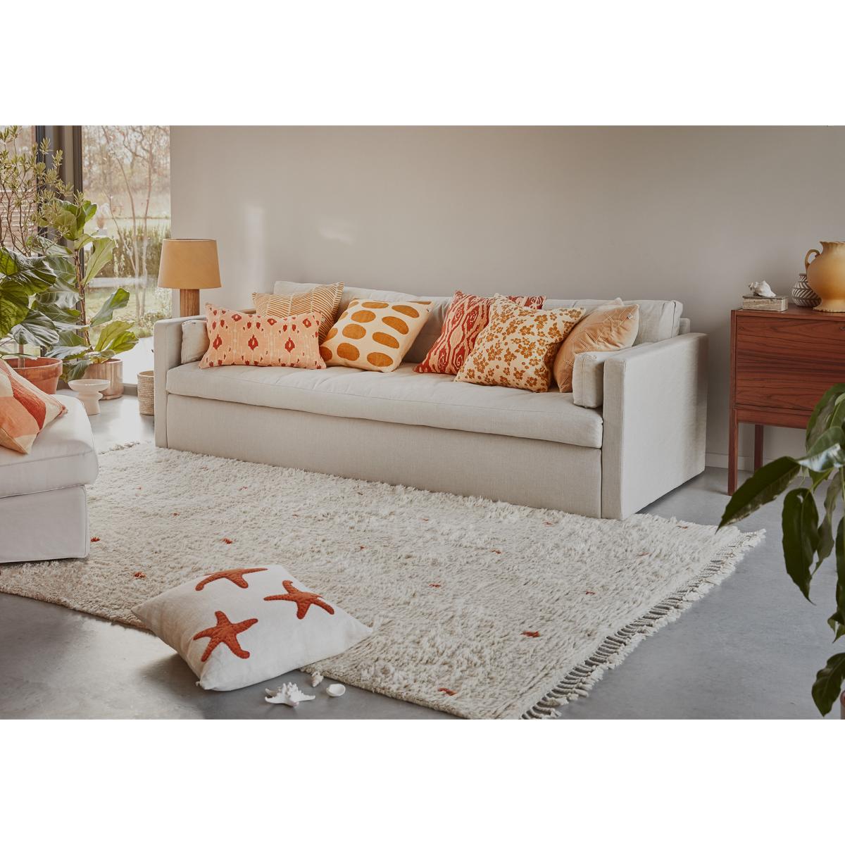 Indu pillowcase 50x50 cm Light beige-spicy yellow – image 4