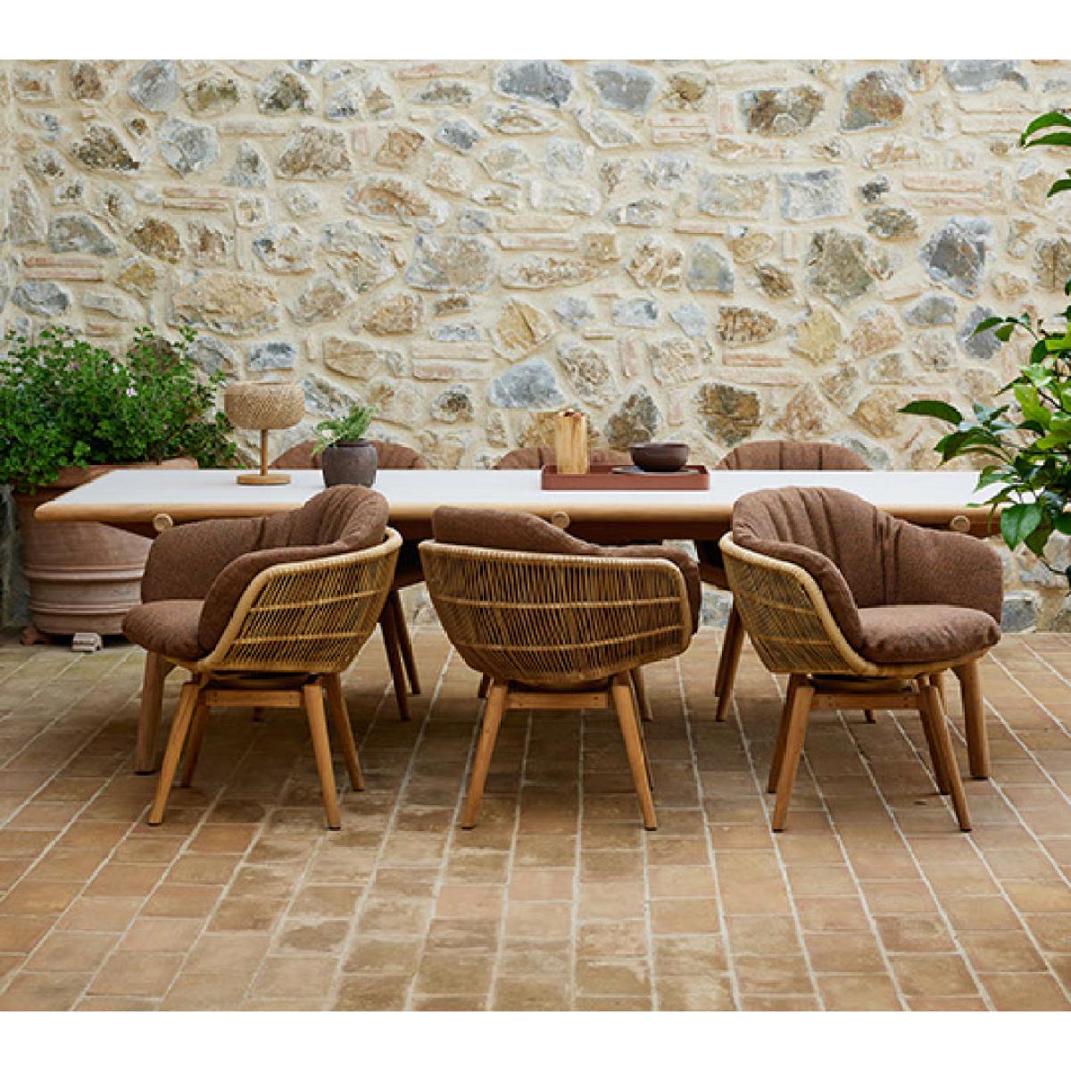 Cane-line Stay chair cushion set Umber brown (Rise) – image 2