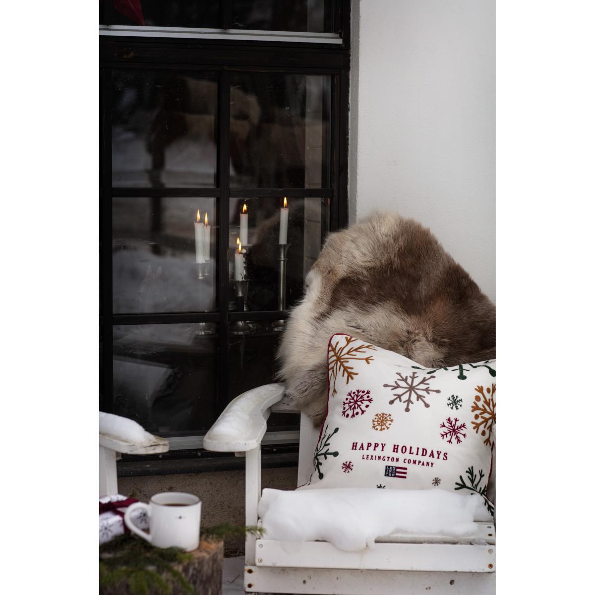 Snowy Cotton Velvet pillowcase 50x50 cm White multi – image 2