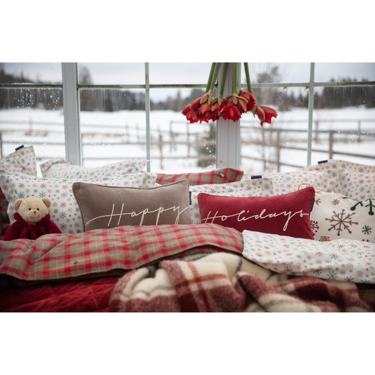 Snowy Cotton Velvet pillowcase 50x50 cm White multi – image 3