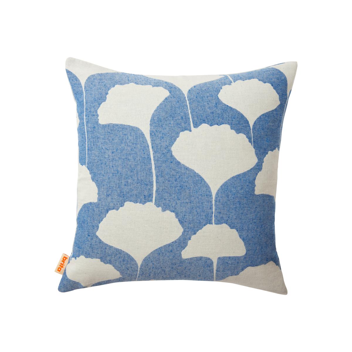 Ginko cushion cover 50x50 cm Blue-white (Indigo)