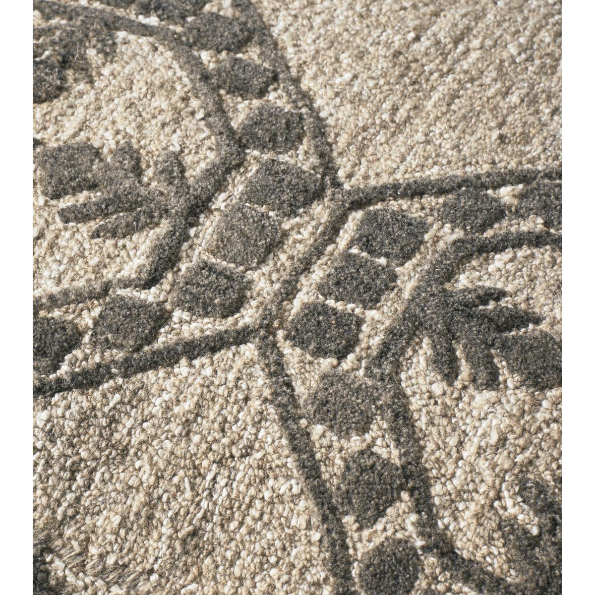 OKA, Ely Floor Cushion - Granite/Lead White, Floor Cushions, Wool, Geometric – image 6