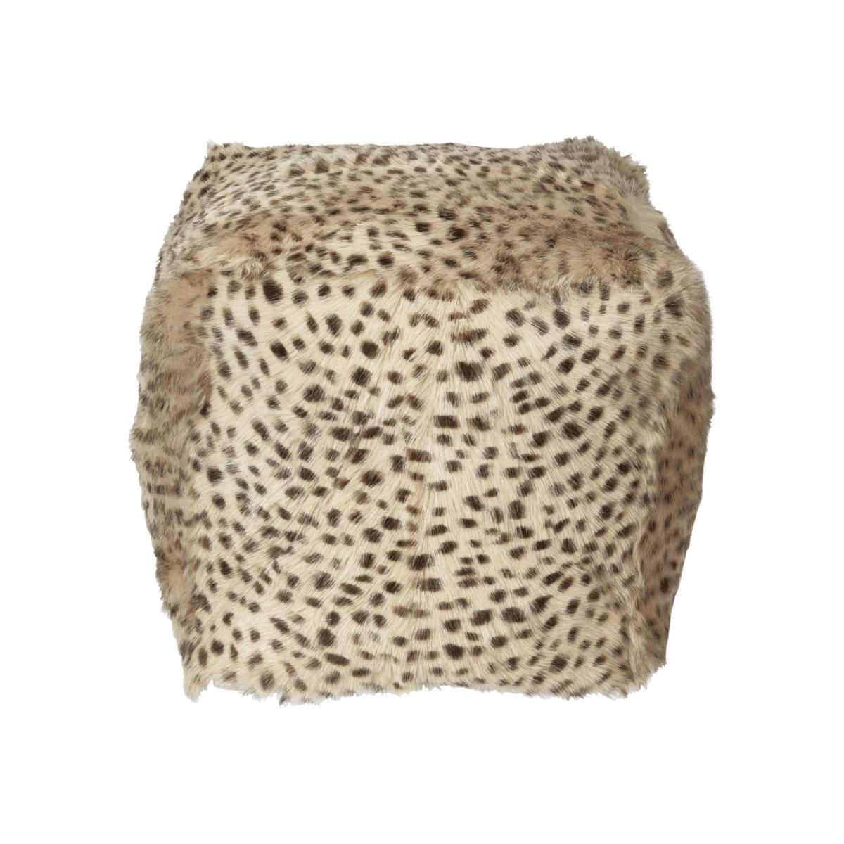 OKA, Chyangra Goat Hair Floor Cushion - Cheetah, Floor Cushions, Goat Hair, Animal
