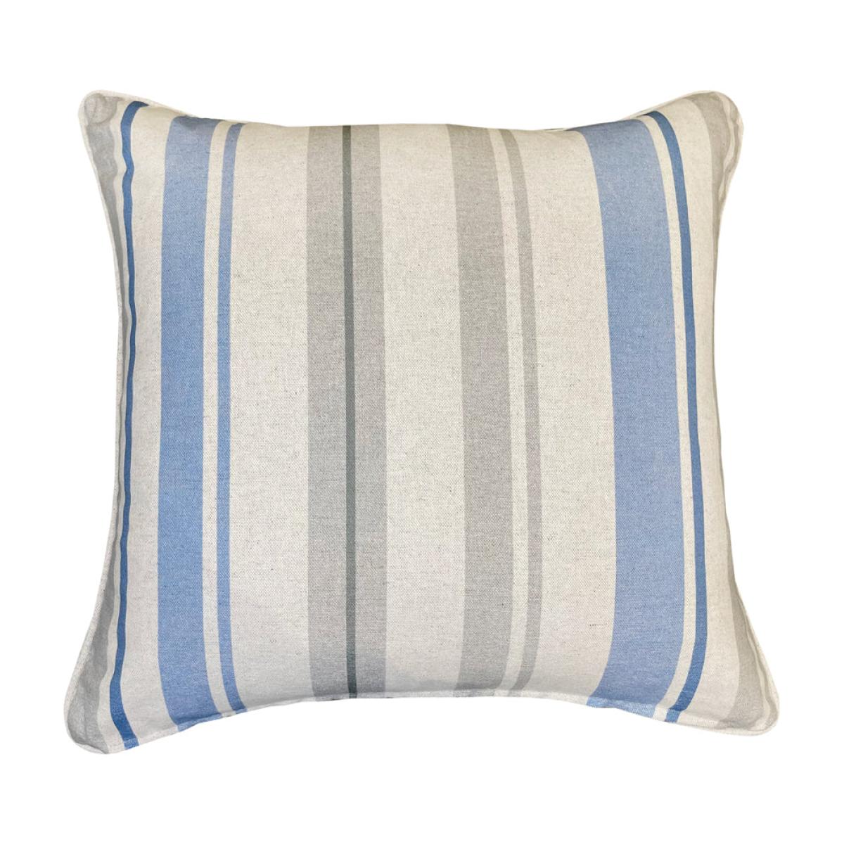 Malini Jarita Woven Cushion in Turqoise with Stripe Reverse – image 2