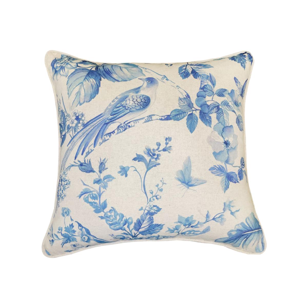 Malini Jarita Woven Cushion in Turqoise with Stripe Reverse – image 1