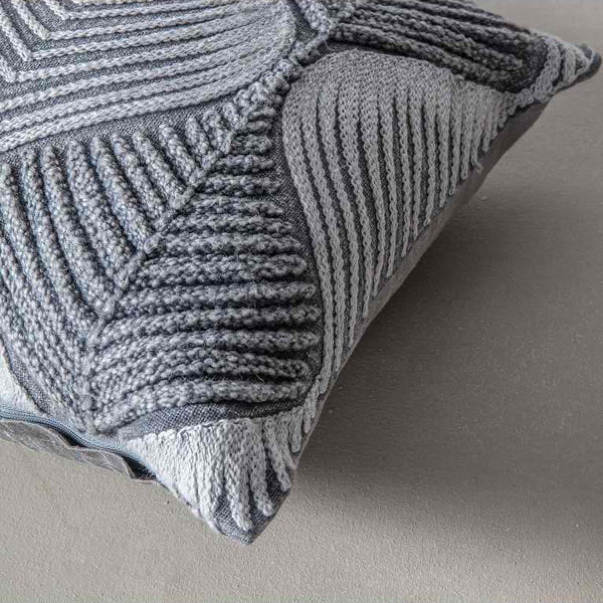 Gallery Direct Wave Tonal Embroidered Cushion – image 3