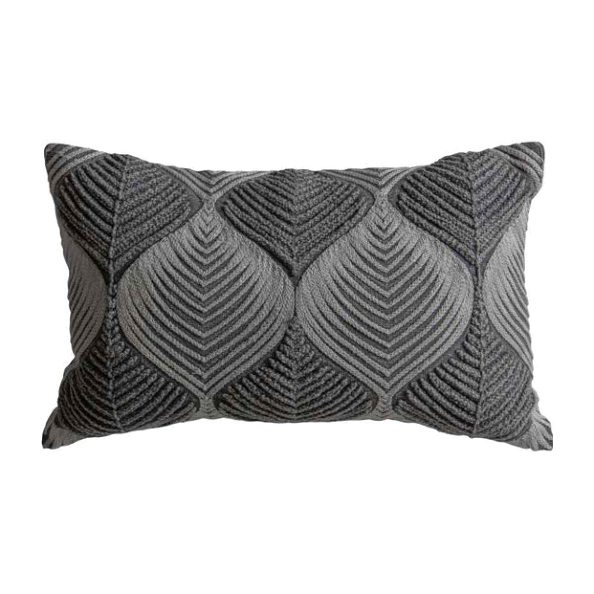 Gallery Direct Wave Tonal Embroidered Cushion – image 1