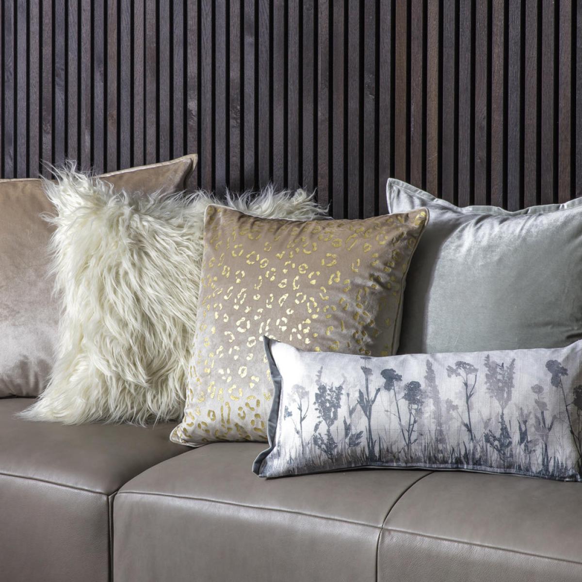 Gallery Interiors Mongolian Faux Cushion in Cream – image 3