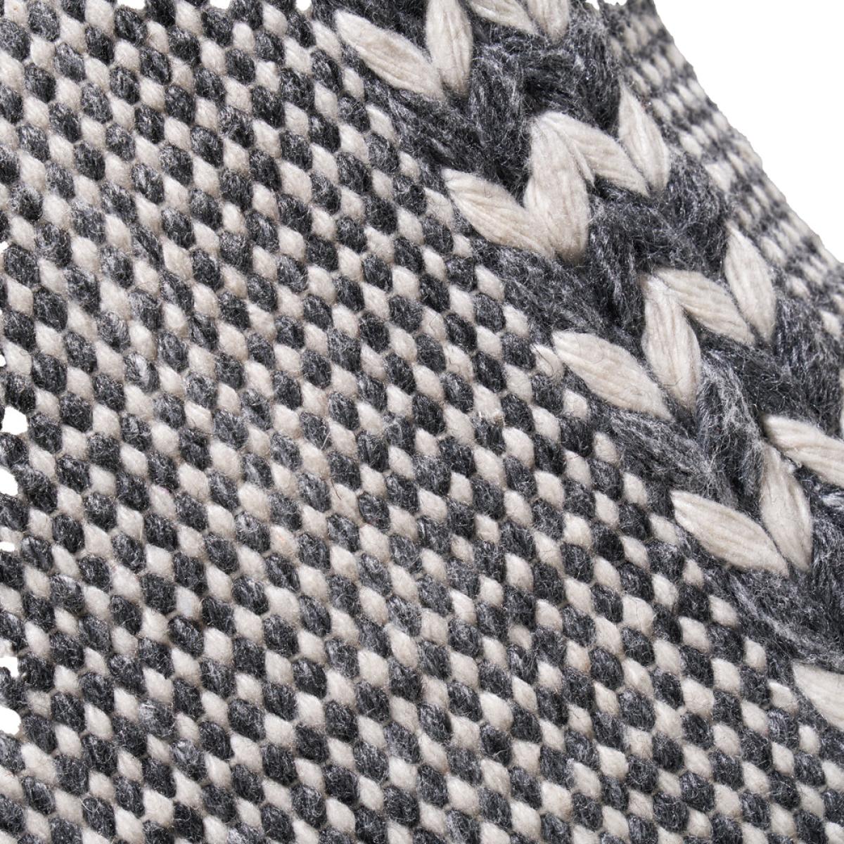 Olivia's Indoor Outdoor Grey and White Plaited Stripe Design Scatter Cushion – image 4