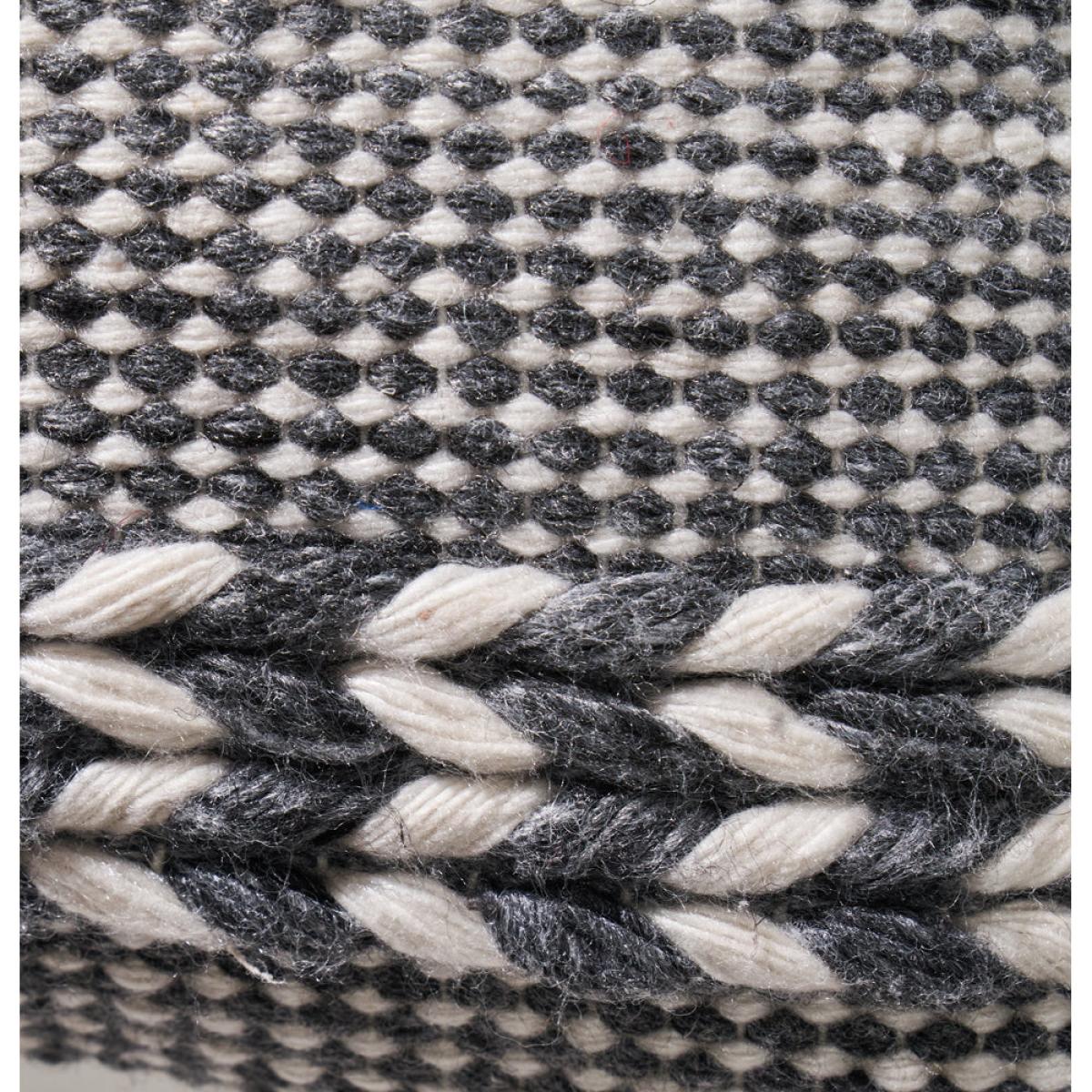 Olivia's Indoor Outdoor Grey and White Plaited Stripe Design Scatter Cushion – image 5
