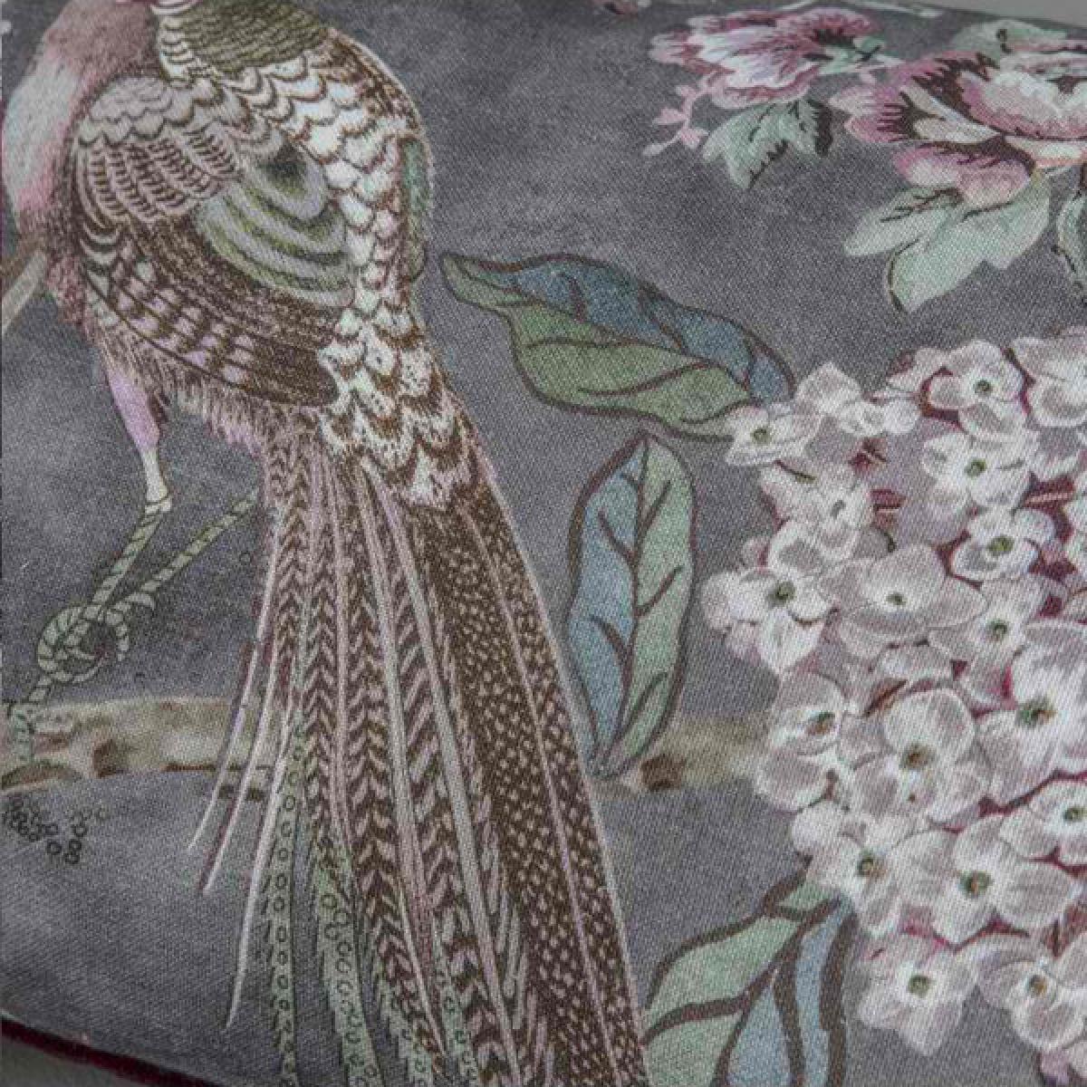 Gallery Interiors Floral Partridge Tassel Cushion | Outlet – image 3