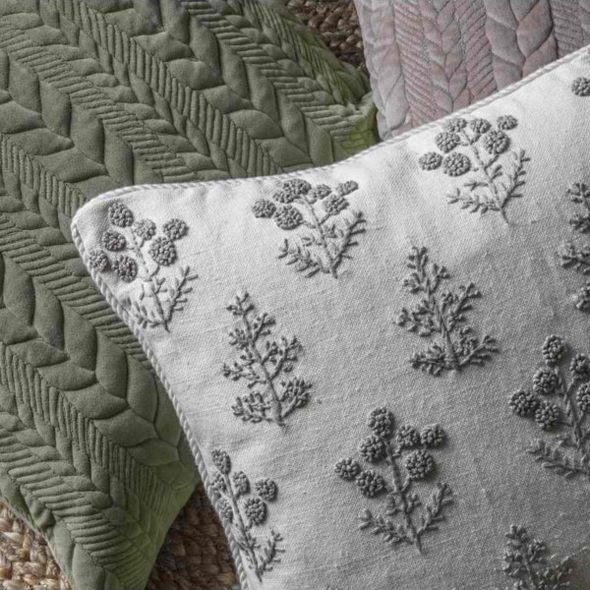 Gallery Direct Floral Embroidered Cushion – image 2