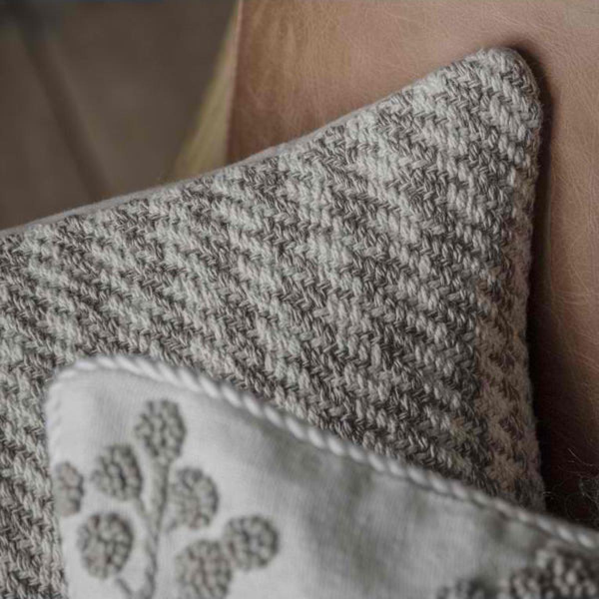 Gallery Interiors Knitted Houndstooth Cushion – image 3