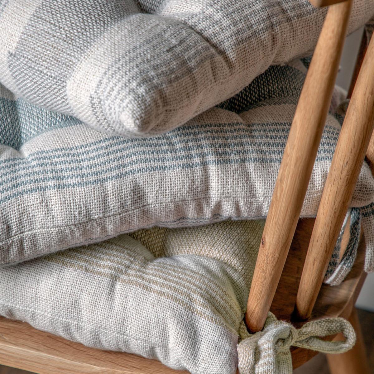 Gallery Interiors Garnette Stripe Stripe Seatpad Taupe – image 3