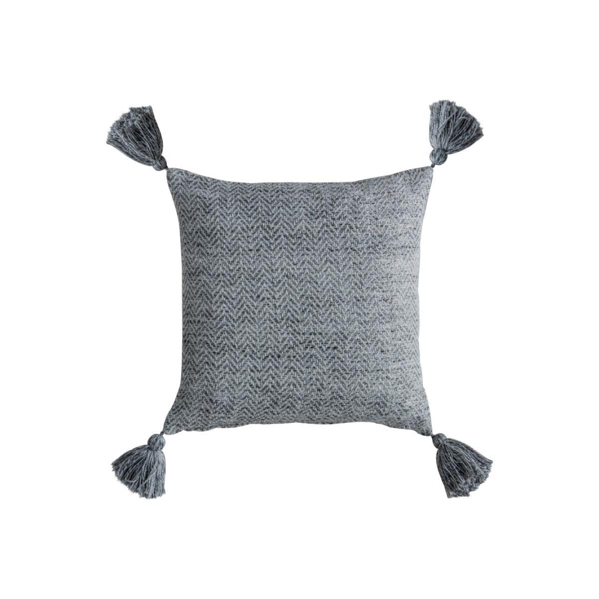 Gallery Direct Herringbone PET Tassel Cushion / Natural – image 1