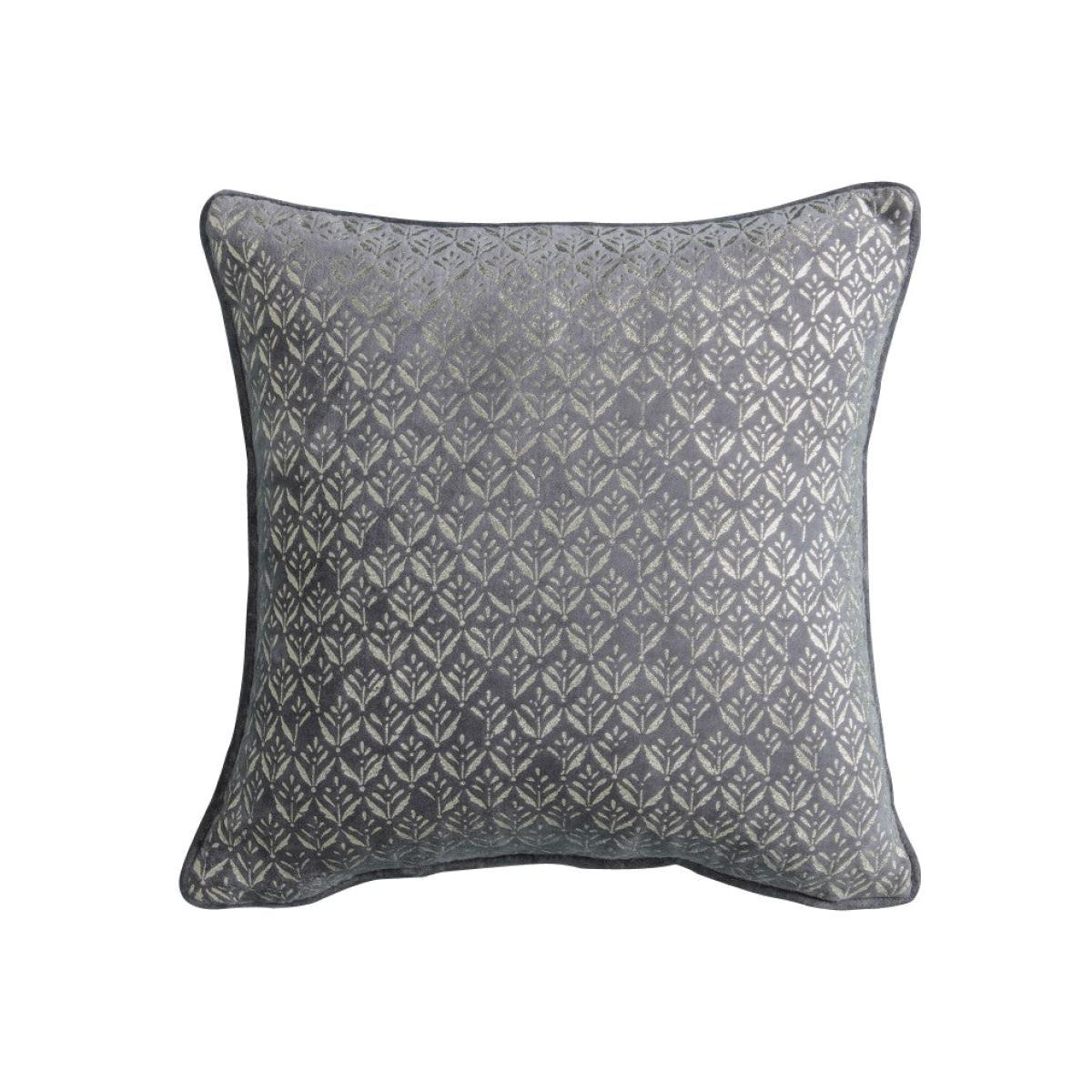 Gallery Direct Metallic Printed Cushion / Grey