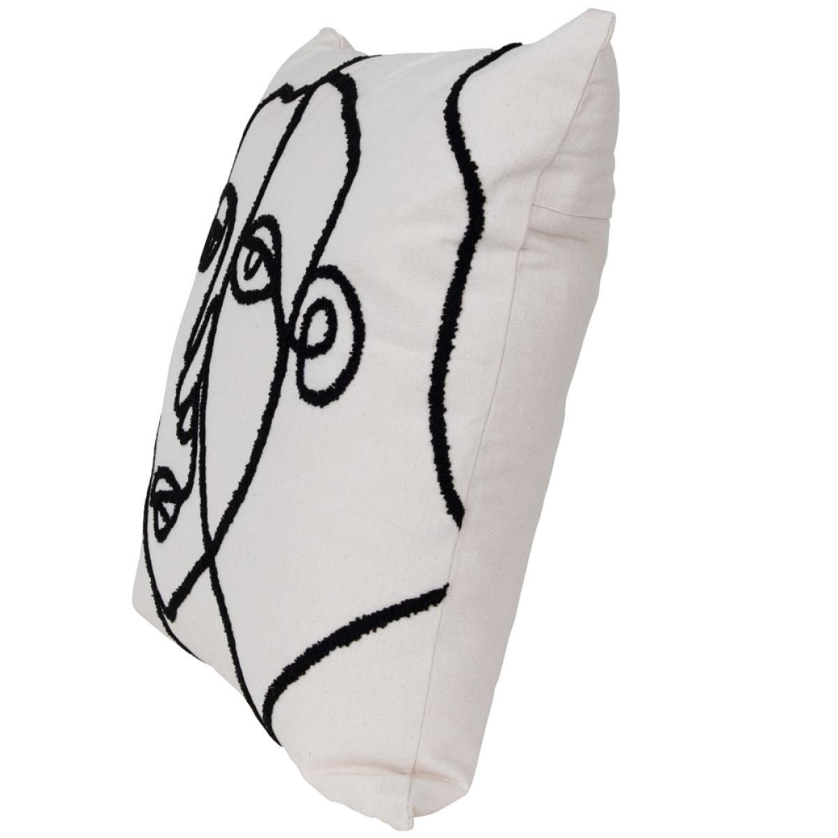 Libra Linework Face Embroidered Cushion – image 2