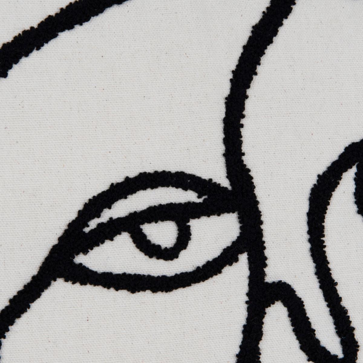 Libra Linework Face Embroidered Cushion – image 4