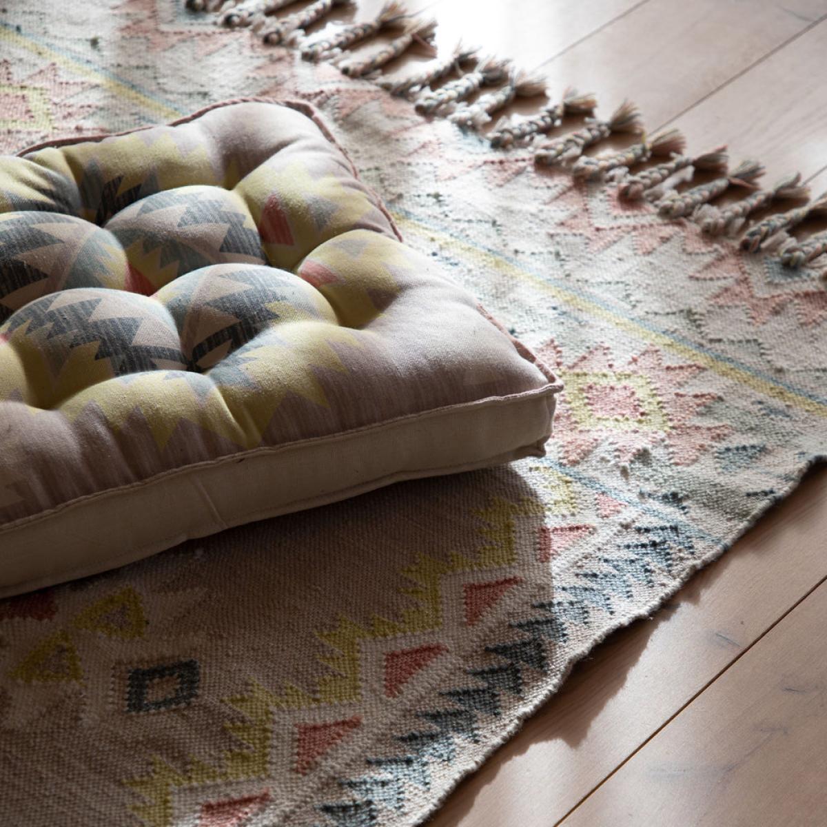 Gallery Interiors Arkes Global Diamond Floor Cushion Multi Colour – image 3