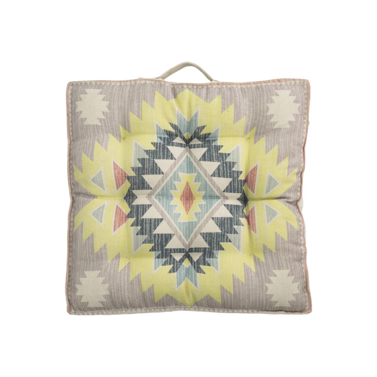 Gallery Interiors Arkes Global Diamond Floor Cushion Multi Colour – image 1
