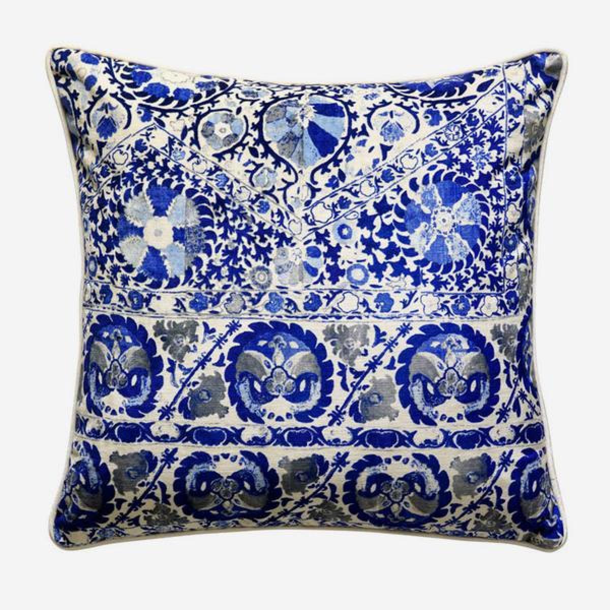 Andrew Martin Iznik Cushion Cobalt