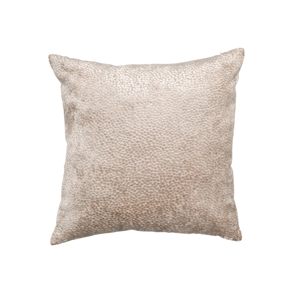 Malini Burnt Velvet Cushion in Taupe - 43 x 43cm
