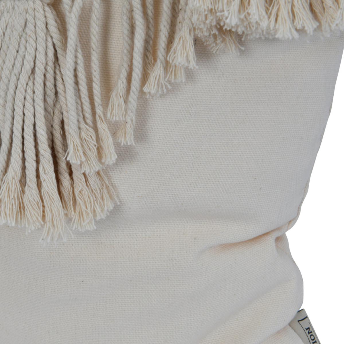 Libra Fringed Macrame Cotton Cushion – image 5