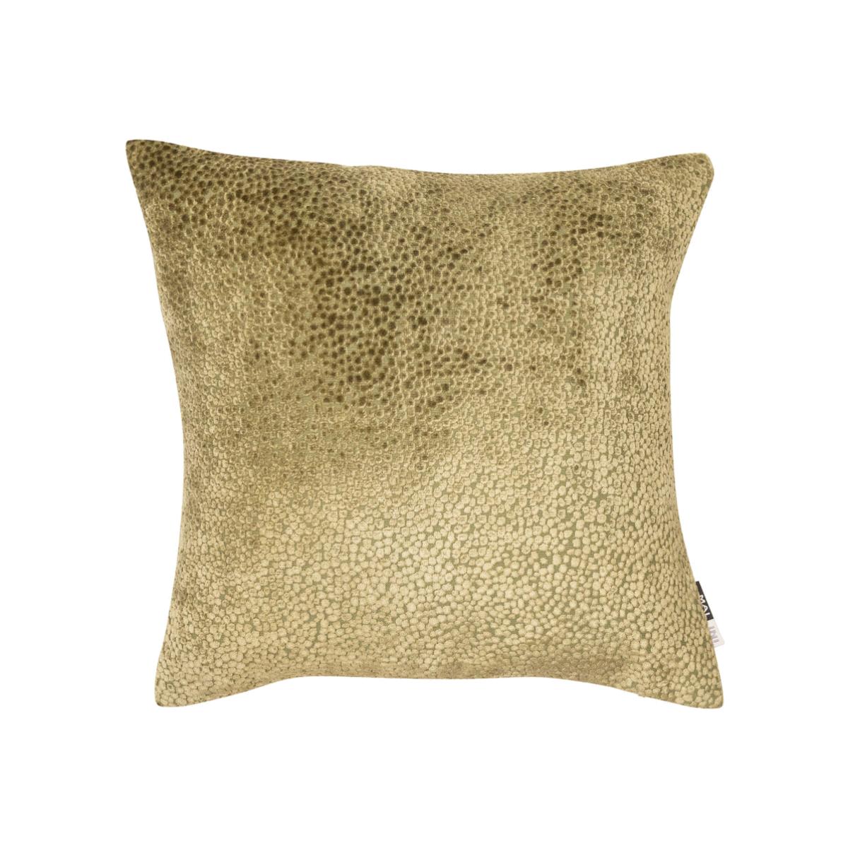 Malini Cut Velvet Dot Cushion in Olive - 56 x 56cm | Outlet