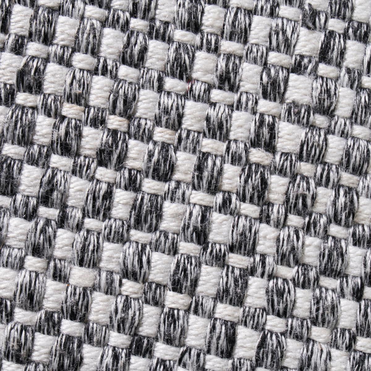 Olivia's Indoor Outdoor Graphite and White Basket Weave Design Scatter Cushion – image 4